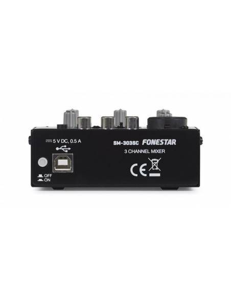 FONESTAR SM-303SC - Mezclador USB para PC - 2