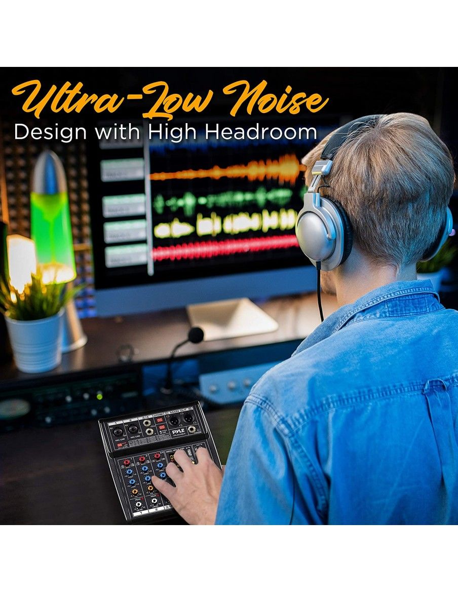 Pyle PMX464 Mesa de Directo de 4 canales - 8