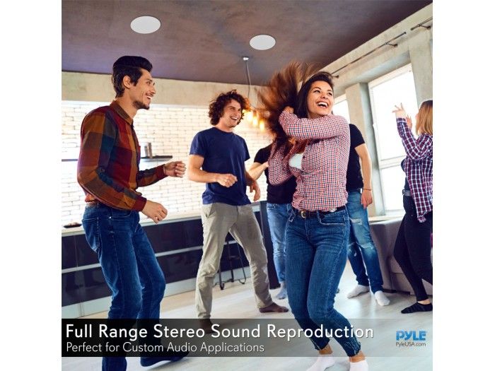 PYLE PDIC53T - Pareja de altavoces de techo de 5.25 pulgadas Linea de 100v y 8Ohm - 8