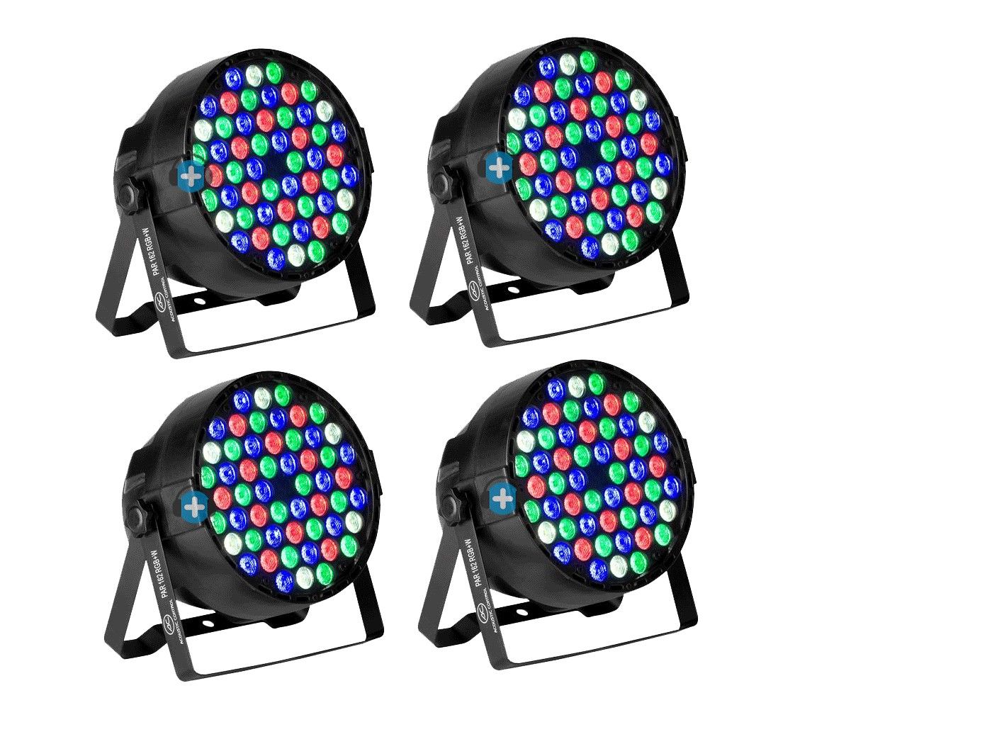 Pack 4xPar 162 rgb + w Acustic Control - 2