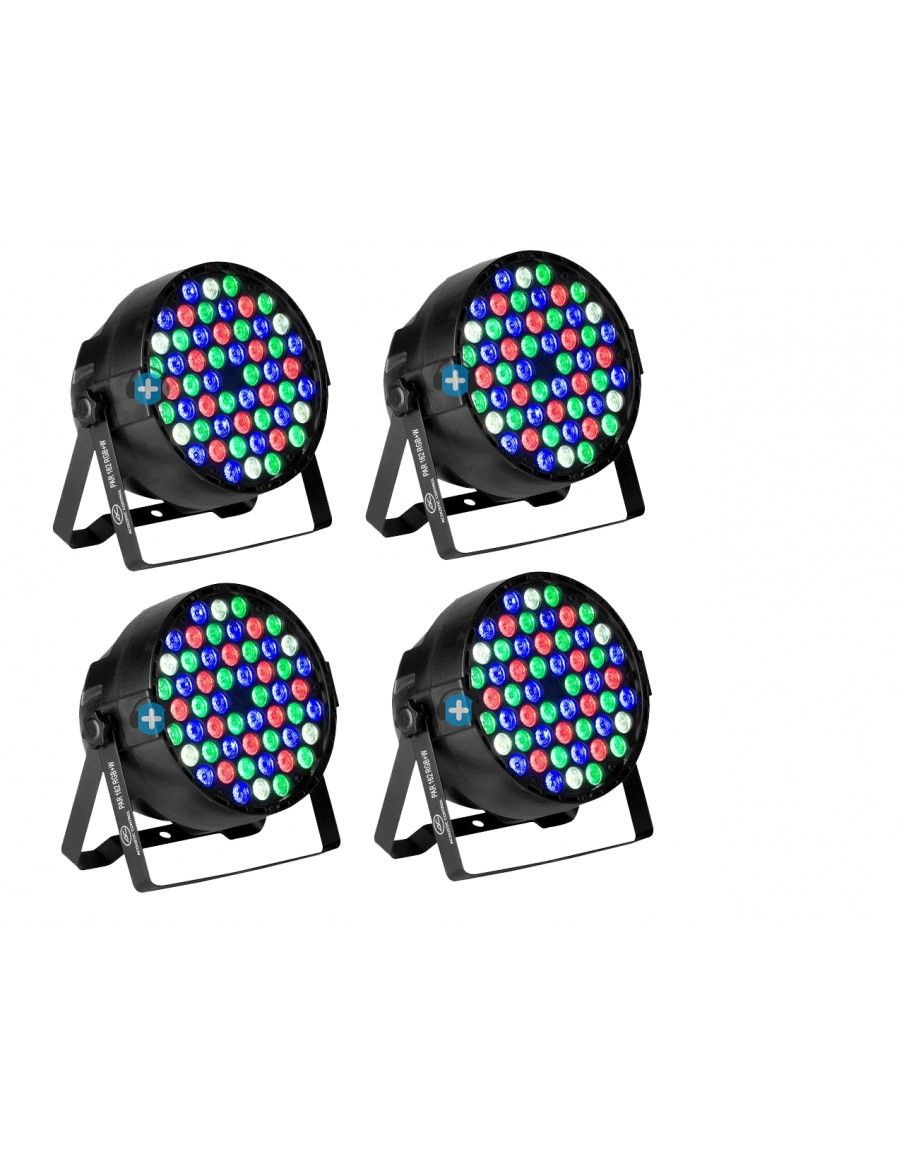 Pack 4xPar 162 rgb + w Acustic Control - 2