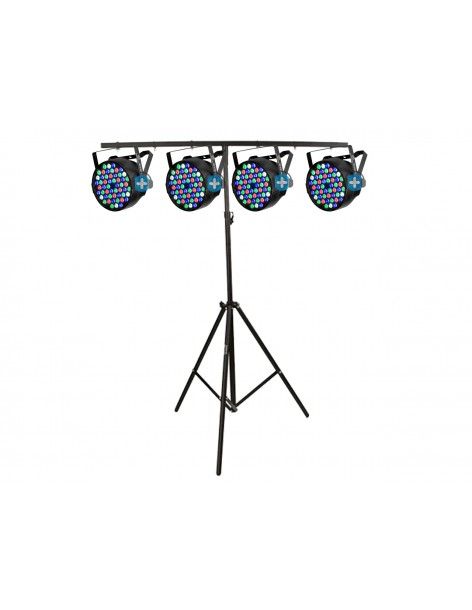 Pack 4xPar 162 rgb + w  Y Soporte focos