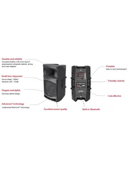 AUDIOCENTER MA-12 ALTAVOZ ACTIVO DSP 12 PULGADAS