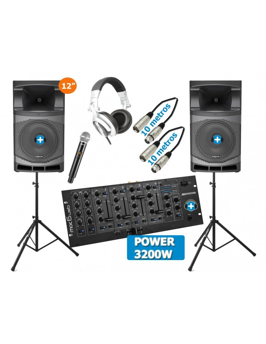 DENVER 12 COMPLET 3200W- EQUIPO DJ COMPLETO MA-12 - 28