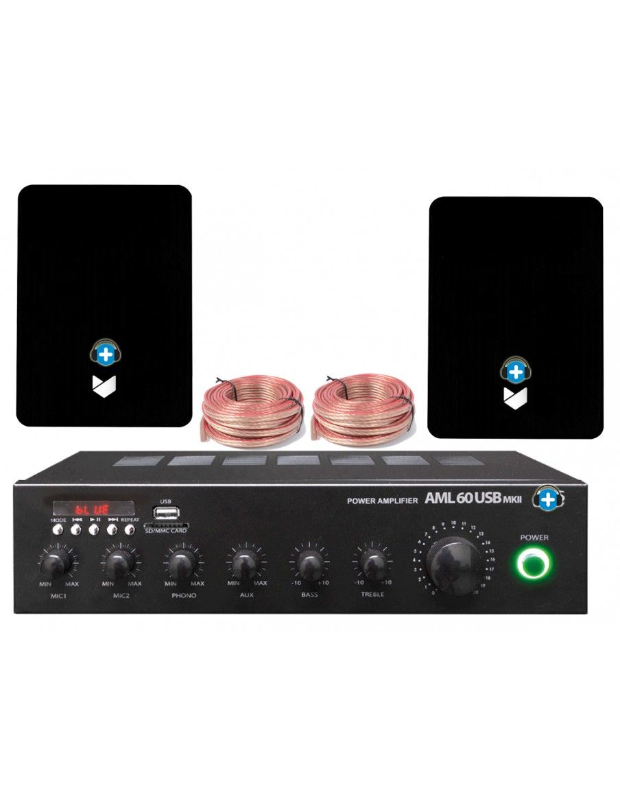 Audio Max Basic 40 Black - Kit Instalación de Audio para locales de 40m² - 11