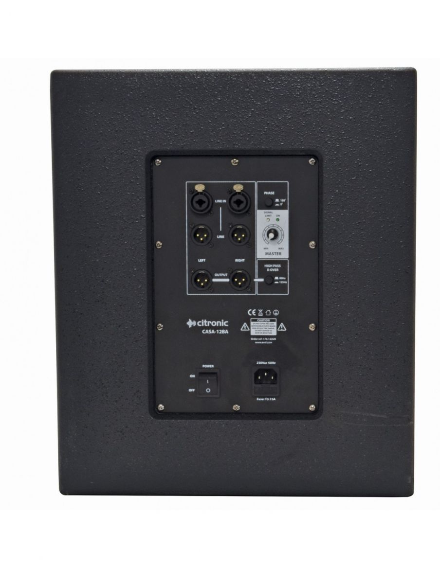 CITRONIC CASA-12BA Subwoofer Activo 12" 400W RMS - 4