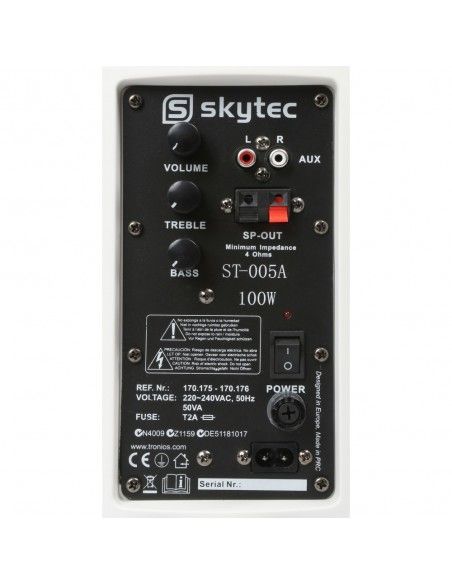 SKYTEC Altavoces Amplificados 100w Blanco Pareja 170175 Skytec - 2