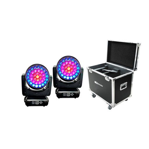 MARK 2x SIDIUS ZOOM 555 + flightcase Cabeza móvil Wash