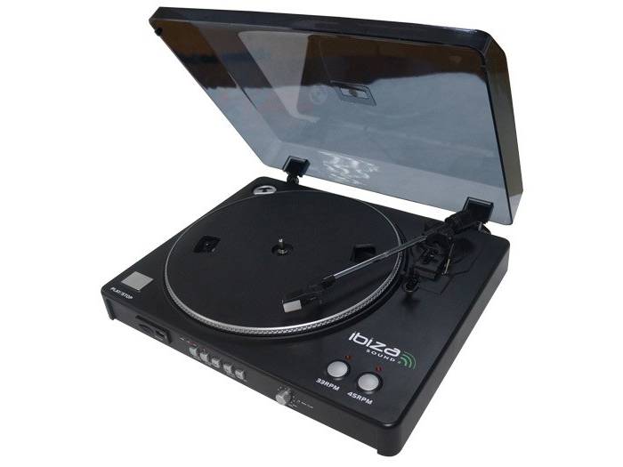 Tocadiscos  Ibiza Sound LP300 USB/SD con Grabacion - 1