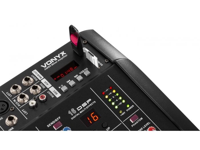 Vonyx AM5A 5 Channel Amplified Mixer BT | Mas Que Sonido