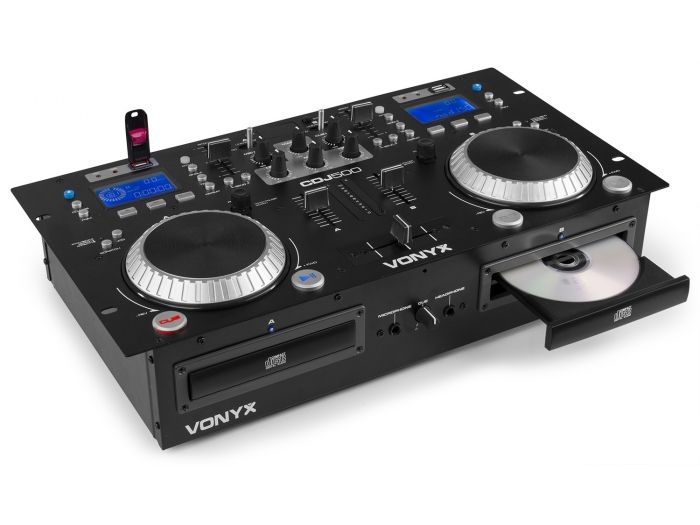 Vonyx CDJ500 Double CD/MP3/USB/BT Ampl.S | Mas Que Sonido