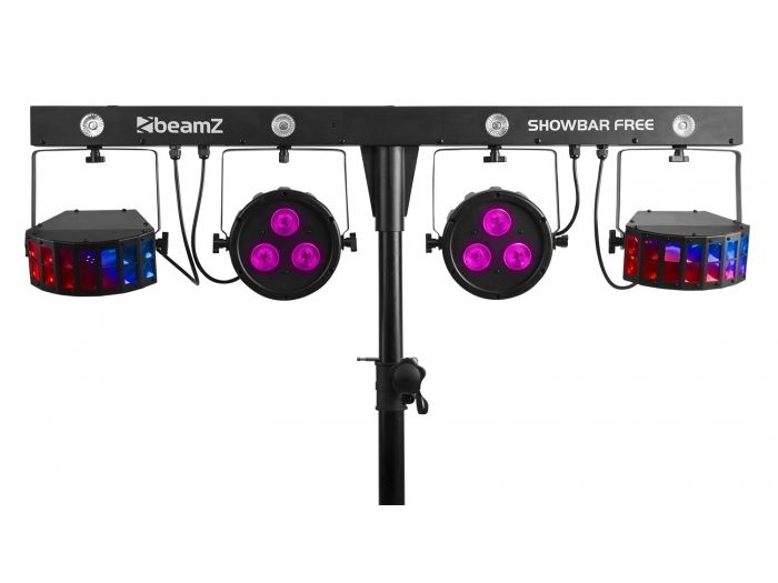 Beamz SHOWBAR FREE 2x PAR, 2x Derby y Strobo 