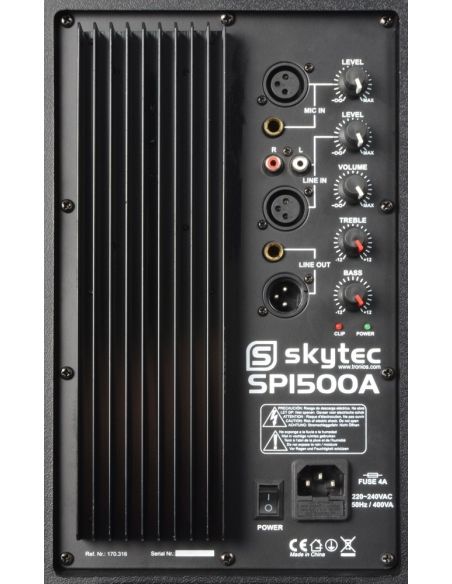 Skytec SP1500A Altavoz 15" PA Hi-End Activo 800W 170316 - 6