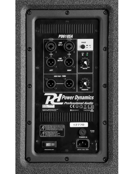 Power Dynamics PD618SA Subwoofer activo 18'' 178984 - 2