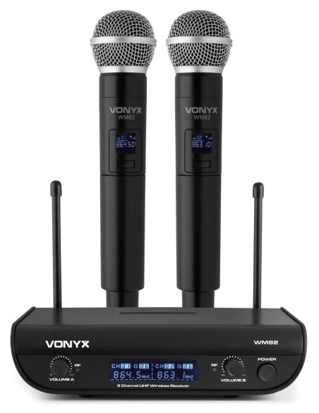 Vonyx WM82 Micro UHF digital 2ch HH | Mas Que Sonido