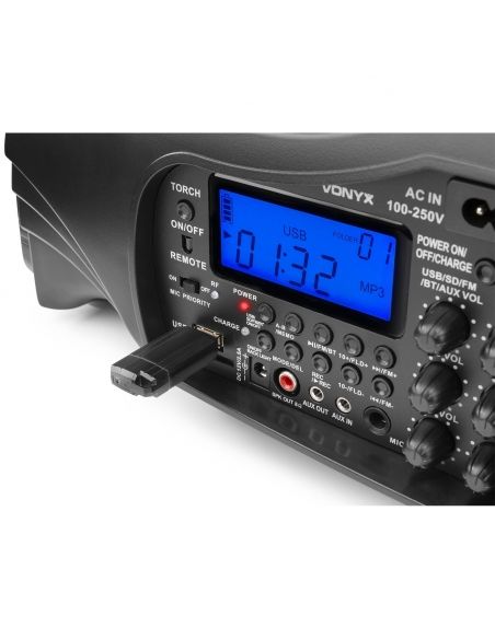 Vonyx ST016 Sistema Personal PA con micrófono inalámbrico UHF Combi 178872 - 4