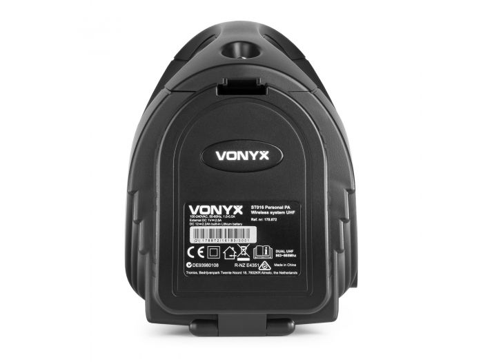 Vonyx ST016 Sistema Personal PA con micrófono inalámbrico UHF Combi 178872 - 9