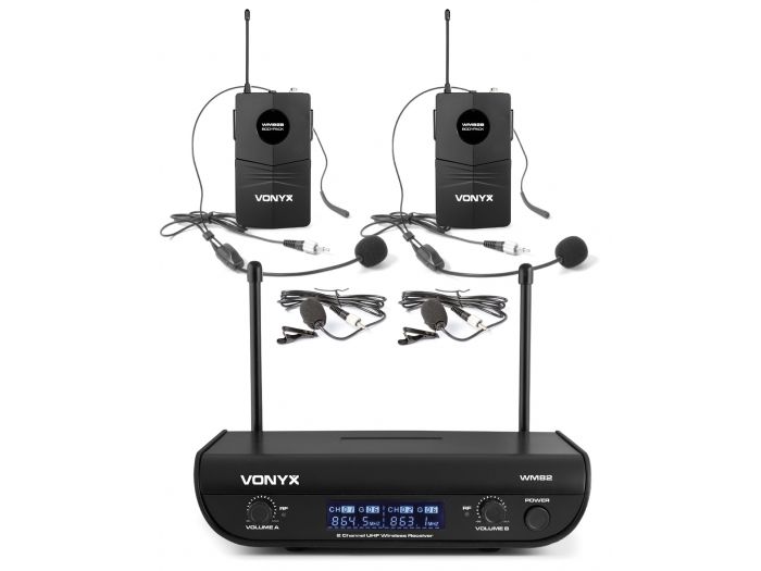 Vonyx WM82B Micro UHF digital 2ch BP | Mas Que Sonido