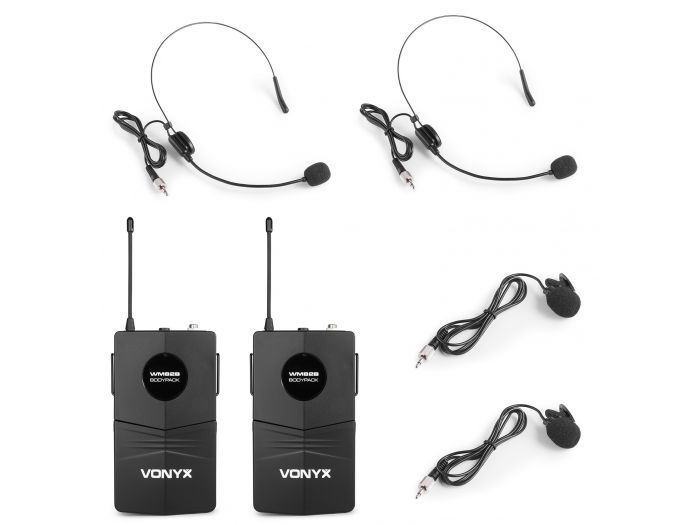 Vonyx WM82B Micro UHF digital 2ch BP | Mas Que Sonido