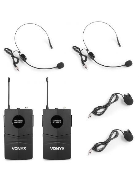 Vonyx WM82B Micro UHF digital 2ch BP | Mas Que Sonido