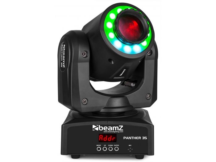 Beamz Panther 35 Led Spot Moving Head with LED Ring 