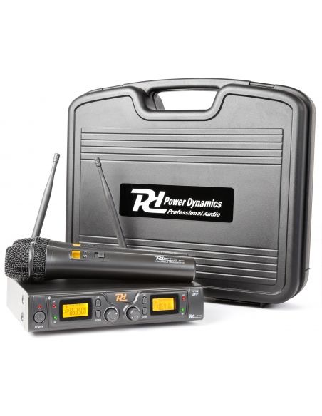 Power Dynamics PD782 Microfono Inalambrico UHF 2x 8 Canales con 2 Micrófonos  | Mas Que Sonido