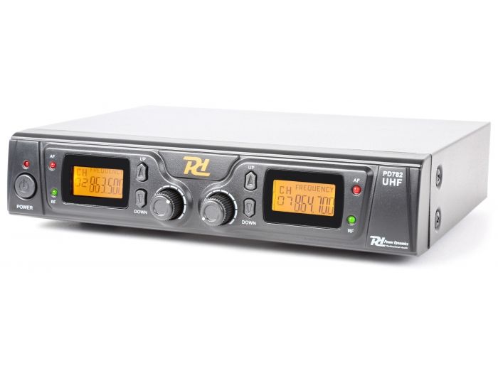 Power Dynamics PD782 Microfono Inalambrico UHF 2x 8 Canales con 2 Micrófonos  | Mas Que Sonido