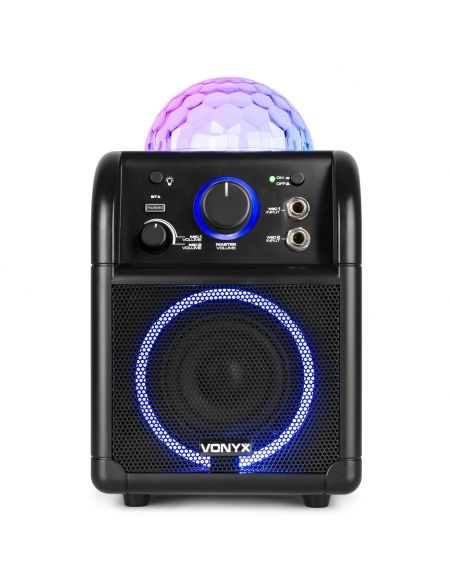 Vonyx SBS55B Conjunto Karaoke Negro con luces LED 178341 - 4