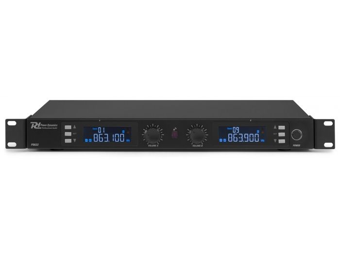 Power Dynamics PD632H 2x 20 Canales Digital UHF Micro Inalambrico con 2 micros 179010