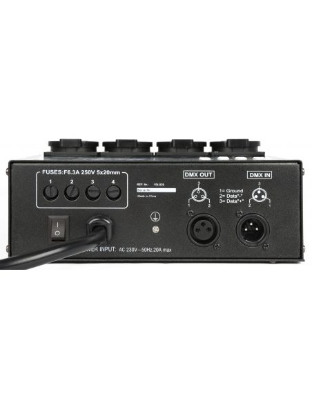 Beamz Panel de interruptores DMX512 4 canales 