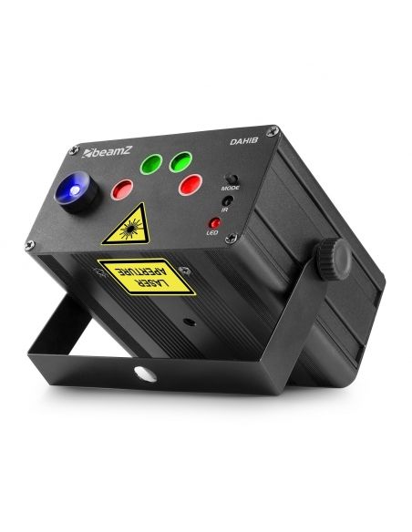 beamZ Dahib Doble Laser RG Gobo con LED Azul 152612 - 4