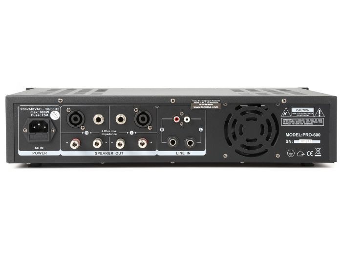 Skytec SKY-600B Amplificador de sonido 2x 300W max. Negro