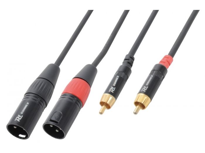 PD-Connex CX66-3 Cable de seÃƒÂ±al, 2 x Macho XLR a 2 x Macho RCA - 3.0m 176683 - 1