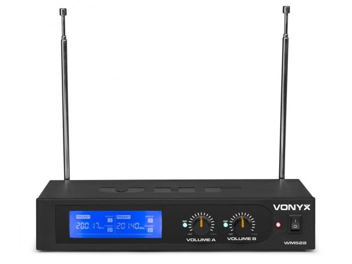 Vonyx WM522B Micro VHF 2CH 2BP+headset | Mas Que Sonido