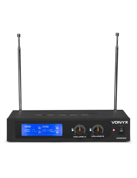 Vonyx WM522B Micro VHF 2CH 2BP+headset | Mas Que Sonido