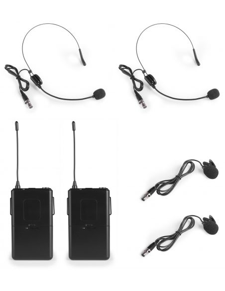 Vonyx WM522B Micro VHF 2CH 2BP+headset | Mas Que Sonido