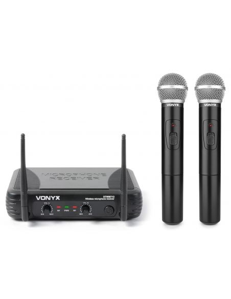 Vonyx STWM712 MIcrofono VHF 2 canales diversity 179183 - 1