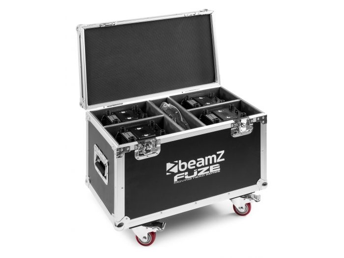 Beamz FCFZ4 Flightcase para 4pcs cabezas moviles Serie Fuze 