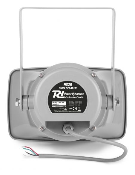 Power Dynamics HS20 Altavoz exponencial Bocina 20W 100V - IPX6 952200