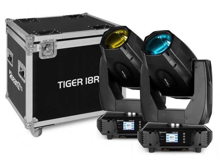 beamZ Pro Cabeza móvil Tiger 18R BSW 380W CMY 2pcs en Flightcase 150395 - 1