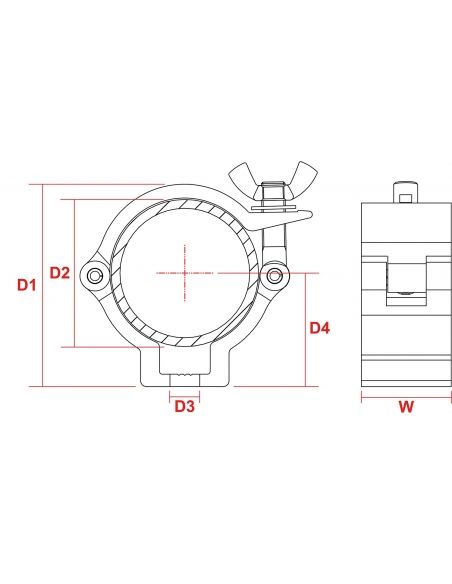 Beamz BC50-100 Garra Slimline 100kg Alu 