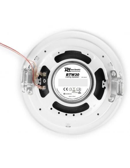 Power Dynamics BTW30SET Wall Mounted Audio System with 2 x15W Ceiling Speakers 952482 - 6