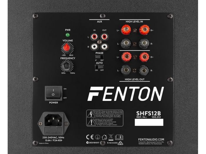 Fenton SHFS12B Subwoofer Activo 12“ Negro 100312
