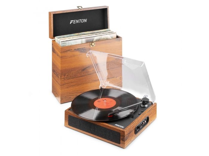 Fenton RP170L Giradiscos con caja de almacenaje de vinilos Madera 102165 - 3