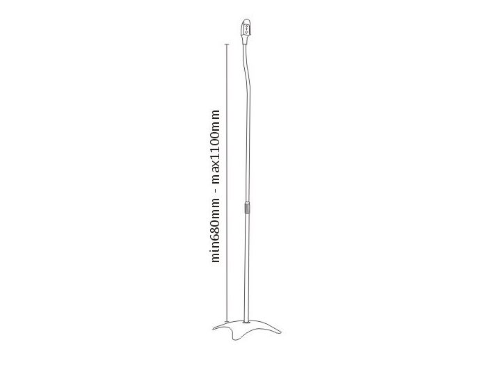 Audizio HTS10 Soporte de suelo para altavoz satélite, juego de 2 129210 - 2