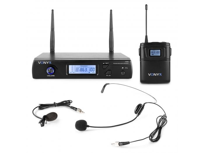 Vonyx WM61B Wirel.Micro UHF 16 Ch 1 Bodyp | Mas Que Sonido