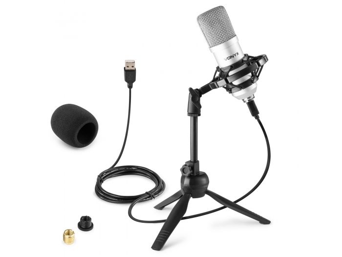 Vonyx CM300S Micrófono de estudio USB Plata 173508