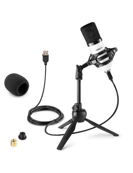 Vonyx CM300W Micrófono de estudio USB Blanco 173510