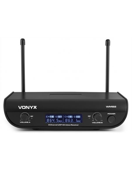 Vonyx WM82C Micro UHF digital 2ch BP+HH | Mas Que Sonido