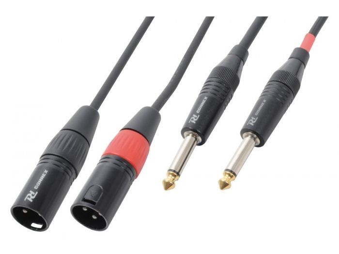 PD-Connex CX64-6 Cable 2xXLR Macho-2x6.3 Mono 6.0m 177063 - 1